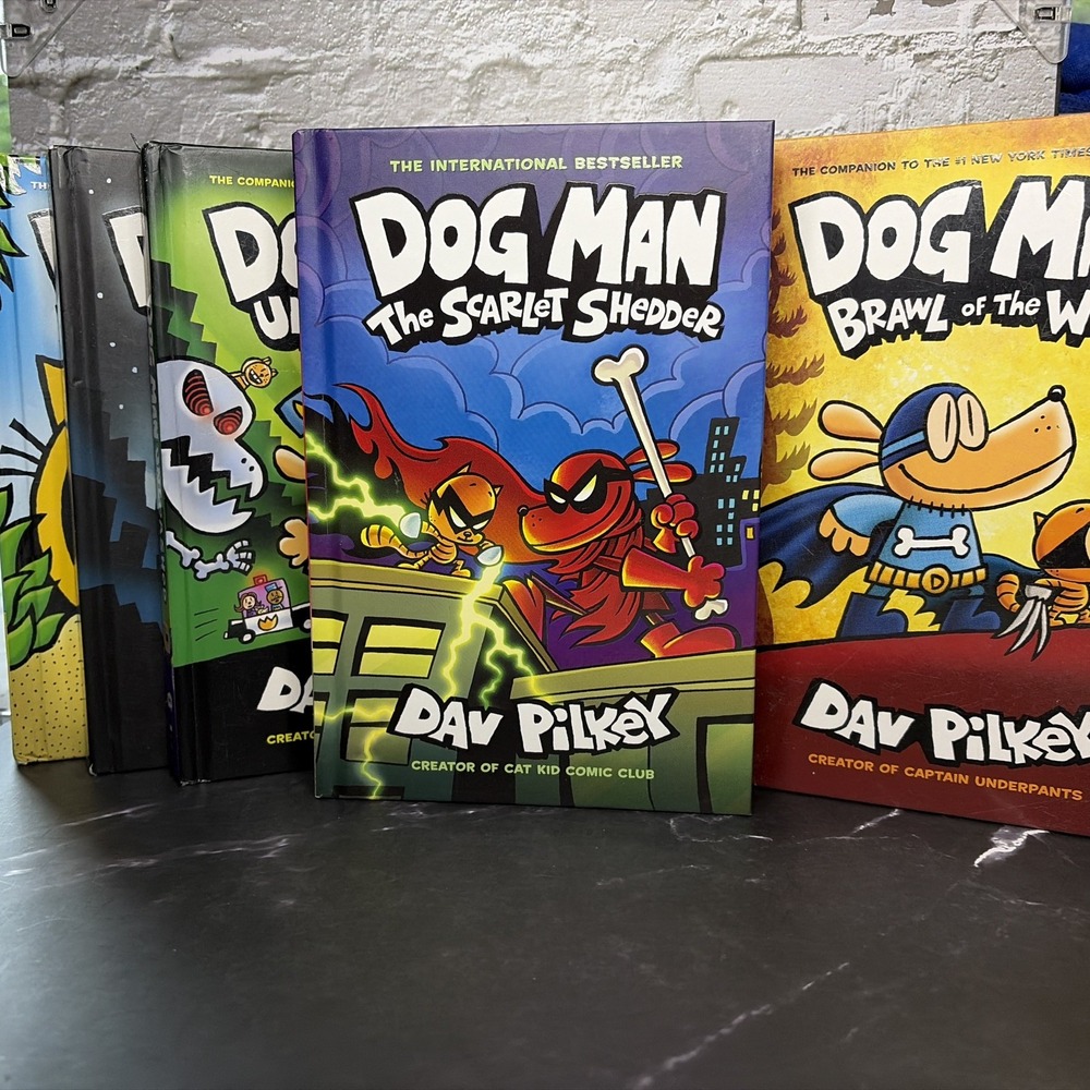 Dog‎ Man Bundle 7 Hardcover Books Dav Pilkey Graphic Novels Series Collection - Picture 5 of 5